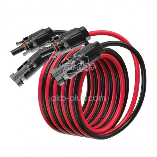 Кабель удлинитель МС4/МС4 - 5.0 м.п. для подключения солнечной панели  к зарядной станции Bluetti, EcoFlow - купить